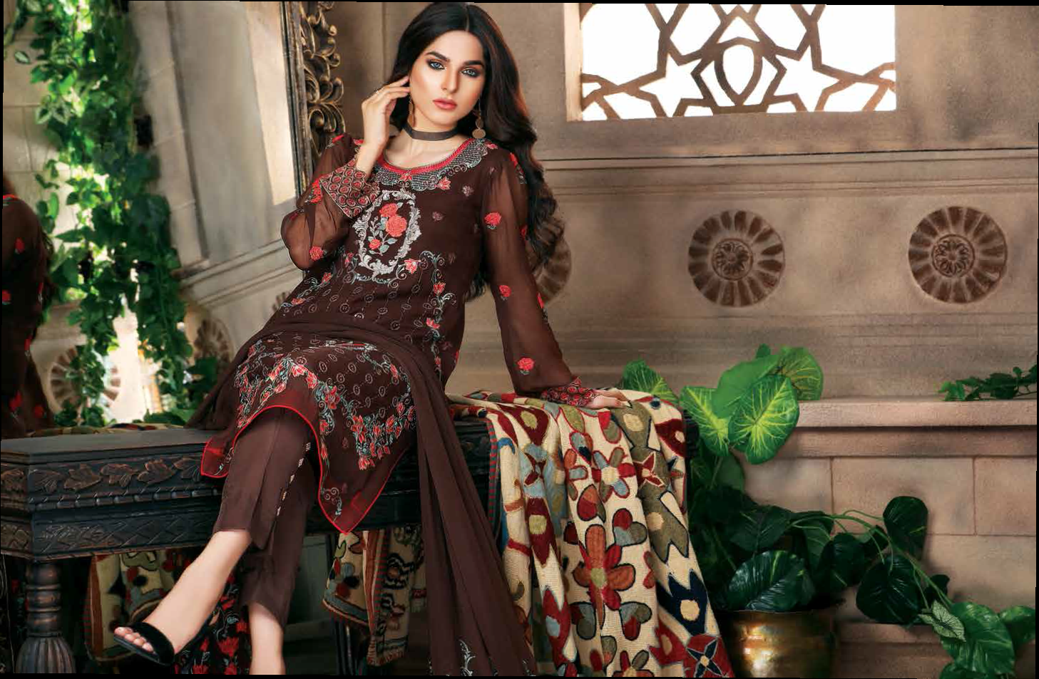 chiffon dresses pakistani 2018
