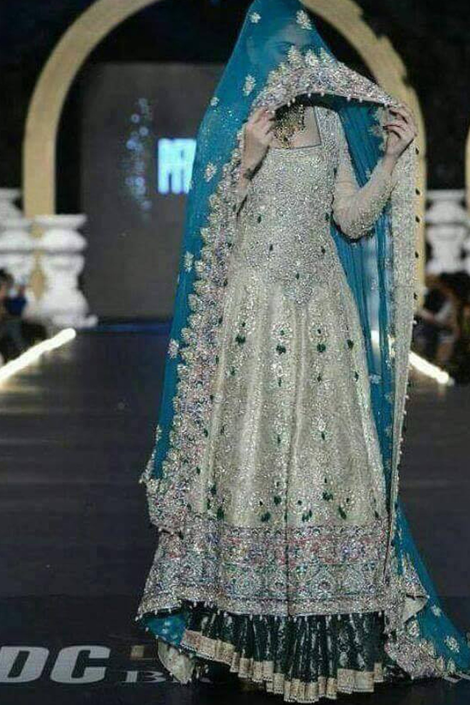 royal blue pakistani wedding dresses