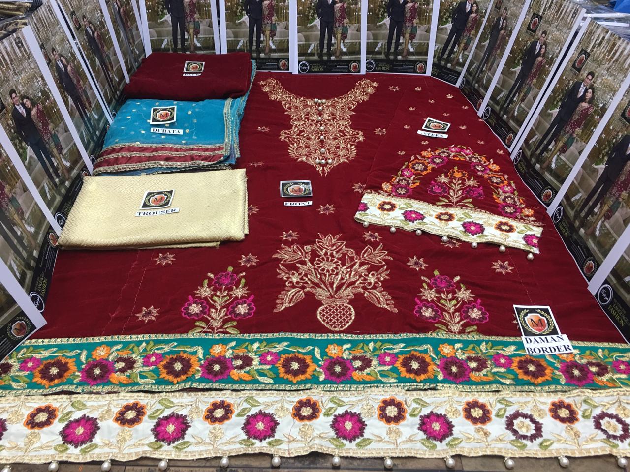 velvet maxi dress pakistani 2018