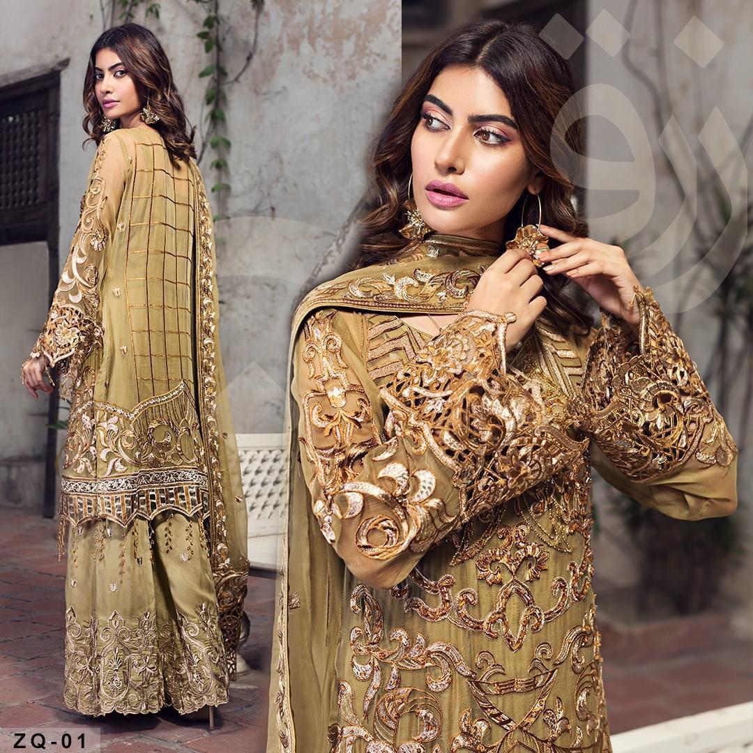 fancy chiffon dresses pakistani with prices