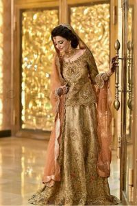 golden pakistani dress, golden dress pakistani, golden colour pakistani dresses, pakistani bridal dresses in golden colour, black and golden pakistani dresses