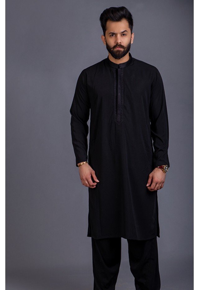 Buy online mens salwar kameez in black color 2019 collection