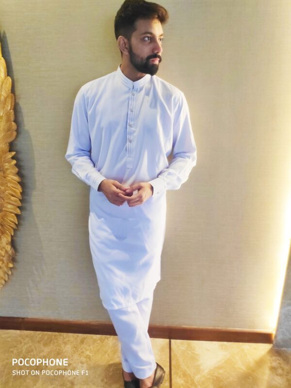 White Salwar Kameez For Men