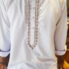 Men's White Kurta Pajama Code: EMK-55 - Image 2