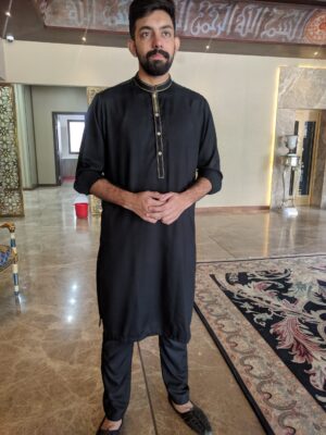 black shalwar kameez for men