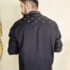 Men's Black Pakistani Embroidered Shalwar Kameez - Image 2