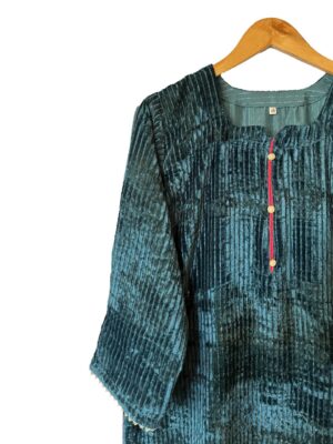 FFS Blue Color Velvet Collection Code: MV-ZC-05
