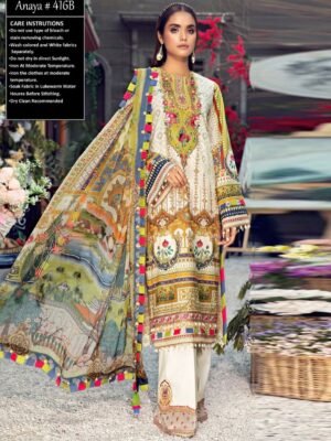 embroidered lawn suits with chiffon dupatta