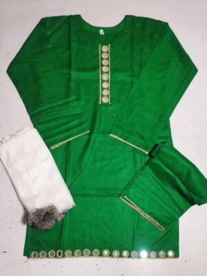 FFS Kids Green Color Lollipop 3pc Suit Code: FFS-Girls-022