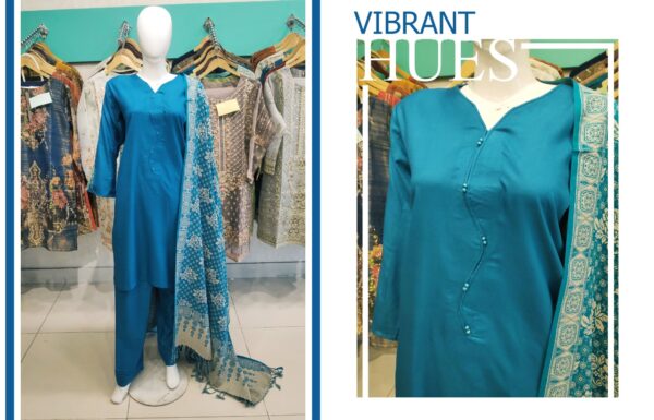 Stitched Plain Shalwar Kameez in Marina Fabric FFSM-03