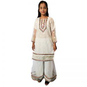 Children crop top and sharara dress