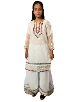 Children crop top and sharara dress