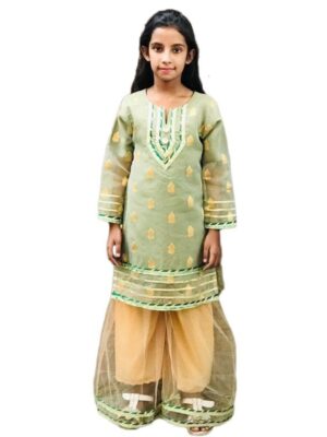 Kids white colour sharara