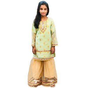 Kids sharara suit simple design