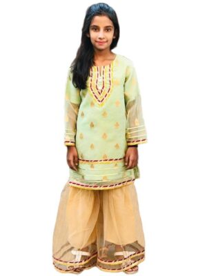 Kids sharara suit simple design