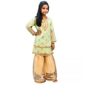 white colour sharara suit for childrens