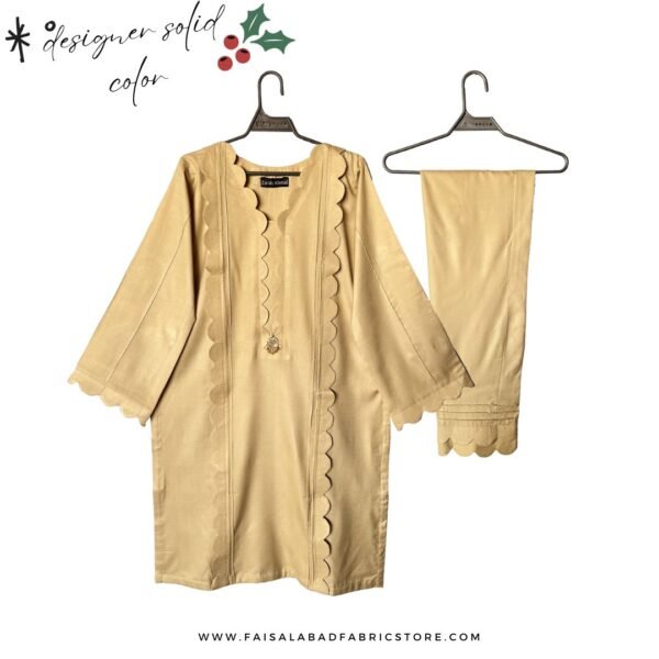 Mustard-Skin Colored 2 Piece Ready To wear Lawn Suit