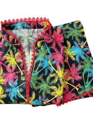 Buy 2 Piece Black Stitched Lawn Suit in Multi-Colored Print.