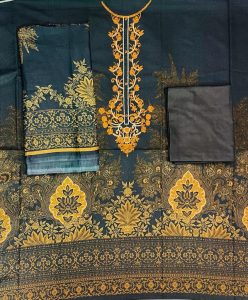 Black color Dhanak pakistani wholesale salwar kameez