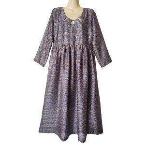 Floral Printed Wholesale Maxi Dress In Slate Color