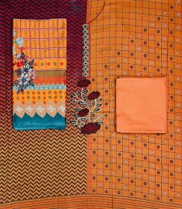 Orange color pakistani wholesale salwar kameez