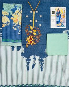 Steelblue color dhanak wholesale salwar kameez pakistani