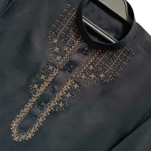 Black Color Short Kurtas For Gents