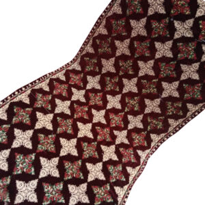 Maroon Color Embroidered Velvet Shawl