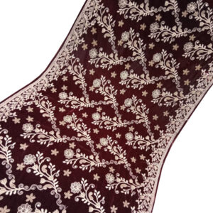 Maroon Color Embroidered Women Shawl