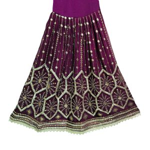 Purple Color Gharara Style Pakistani Party Wear Dress