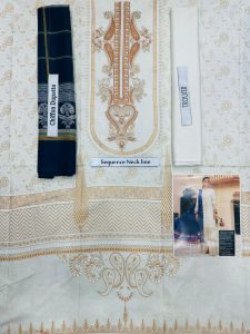 White Color Pakistani Lawn Suits For Sale