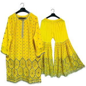 Yellow Color Pakistani Party Wear Suit