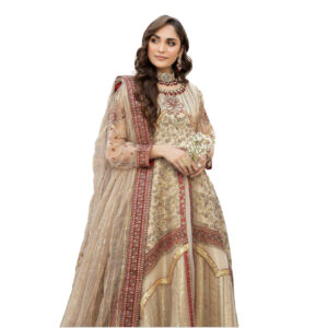 beige Pakistani-Party-Wear