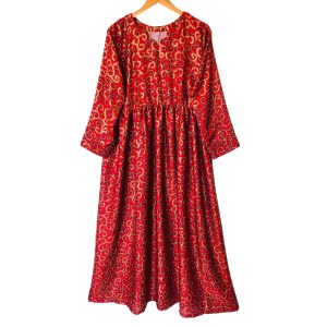 red color floral maxi dress wholesale