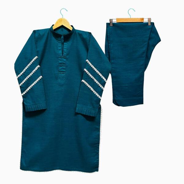 Astronaut Blue Khaddar 2-Piece Suit for Women