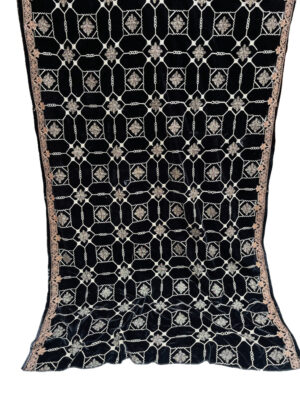 Black Pakistani Embroidered Shawl Wholesale