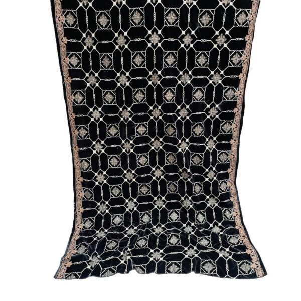 Black Pakistani Embroidered Shawl Wholesale