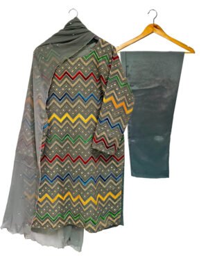 Cloudy Grey Chiffon Formal Dresses Pakistani