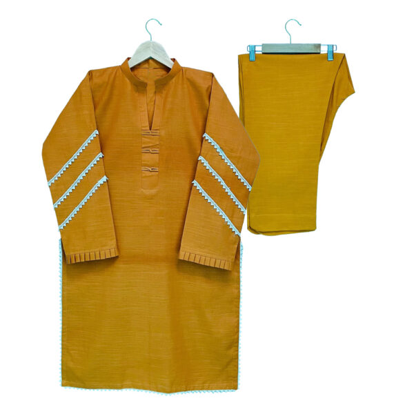 Dark Mustard Khaddar 2-Piece Ladies Suit