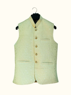 Golden Men's Pakistani Waistcoat