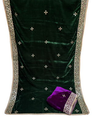 Mirror Work Embroidered Velvet Shawls