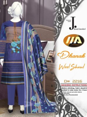 Blue Color Dhanak Suit-1