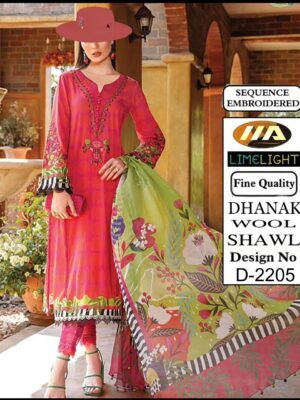 Bright Maroon Color Dhanak Suit