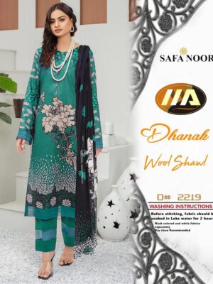 Cyan Color Dhanak Suit