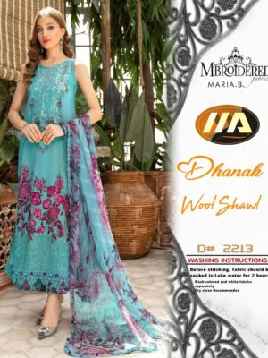 Fountain Blue Color Dhanak Suit