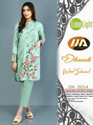 Greenish Cyan Color Dhanak Suit