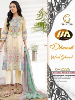 Light Peach Color Dhanak Suit