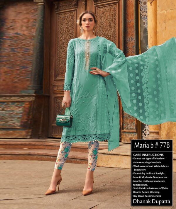 Light Sea Green Color Dhanak Suit