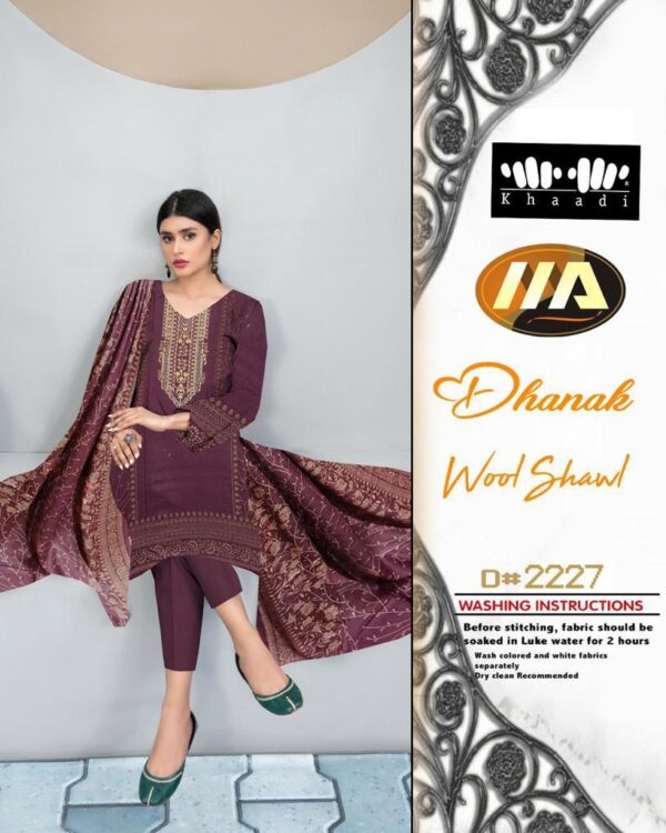 Magenta-Red Color Dhanak Suit