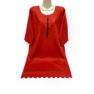 Red Color Wholesale Readymade Karandi Kurti